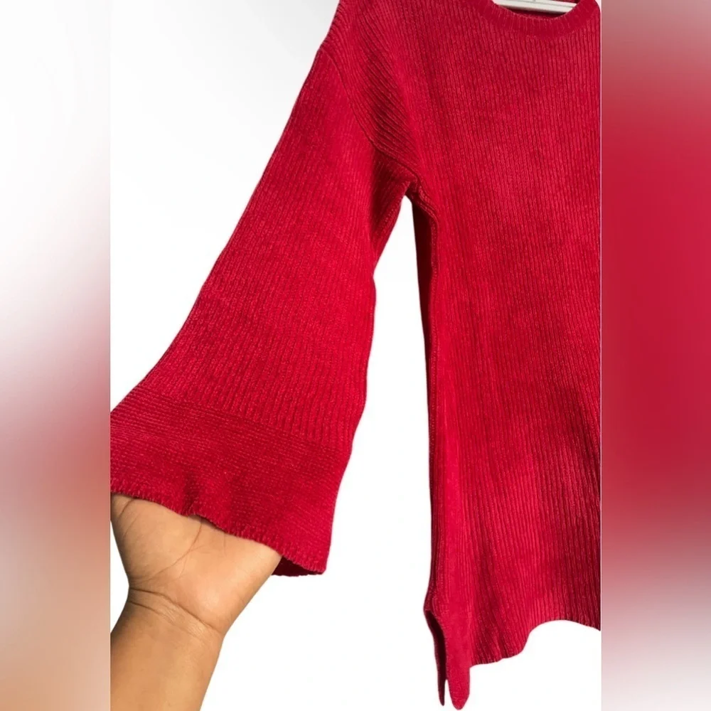 EILEEN FISHER, Women's sweater 3/4, color red size S/p